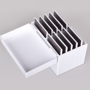 Caja de almacenamiento de pestañas postizas acrílicas Love Beauty con soporte de paleta de pegamento para pestañas, accesorios de herramientas para extensiones - Product Image 4