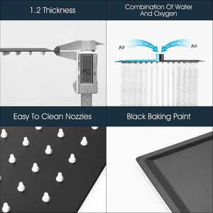 Pommeau de Douche Haute Pression en Acier Inoxydable 304, Économiseur d'Eau, Effet Pluie, pour Hôtels et Maisons - Product Image 6