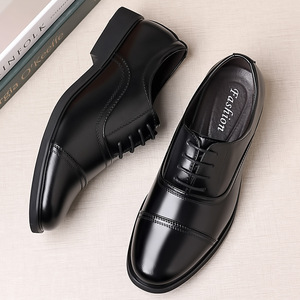 Chaussures habillées pour hommes en cuir noir, formelles, pour le bureau, à bout rond, à enfiler, style Oxford, pour affaires et mariages, tailles adultes 40 41 42 43 44 - Product Image 2