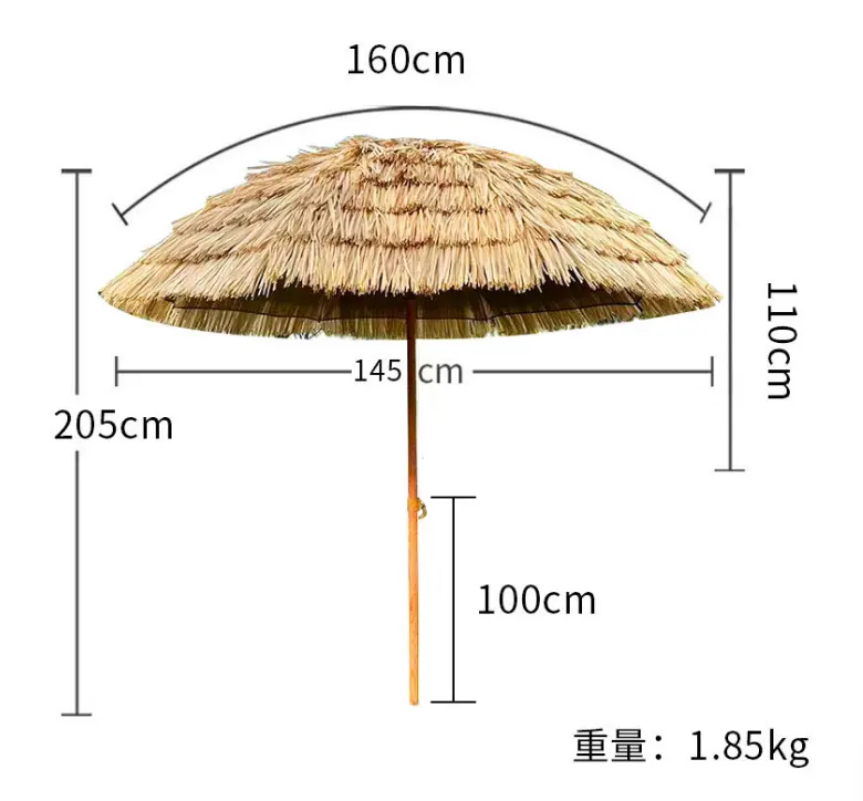 Hot Sale Garden Parasol Umbrella Beach Sun Shade Tilt Function Tilting Hawai Sunshade Beach Sun Umbrella Parasol