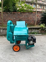 Décortiqueuse de riz portable 7,5 CV à moteur essence/diesel pour un battage et un nettoyage efficaces des grains agricoles