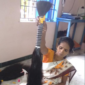 Vente en gros 100% cheveux vierges indiens en vrac processus naturel vierge de haute qualité. Cheveux humains non transformés en vrac d'Inde - Product Image 1