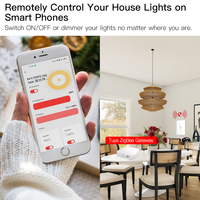 Interrupteur intelligent Wi-Fi Tuya 1 2 3 voies, variateur de lumière Wi-Fi, panneau en verre blanc tactile, 2 voies, Zigbee, variateur de lumière LED 220V
