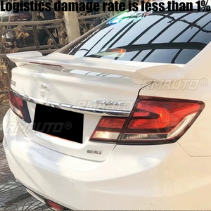 Pour Honda Civic 2012 2013 2014 Spoiler en ABS couleur apprêt Spoiler de coffre arrière Kit carrosserie Accessoires - Product Image 2