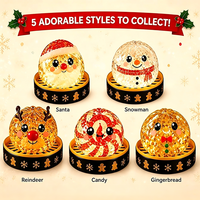 Jouet Squishy en Silicone en Forme de Boulette de Noël, Renne, Père Noël, Cadeau Anti-Stress pour Enfants, Idéal pour les Chaussettes de Noël, Vente en Gros