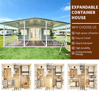 Maison conteneur extensible 20 pieds, cabine portable, lodge touristique modulaire, unité préfabriquée à déploiement rapide, compatible géothermie