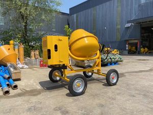 Mezcladora de Concreto con Motor de Gasolina de Mezcla Rápida, Serie de Tanques Amarillos Mini Móviles, Capacidad de 400L, Productividad de 6-8m/h, Fácil de Transportar - Product Image 6
