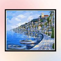 Peinture par numéros personnalisée OEM ODM pour débutants et adultes, paysage encadré décoratif pour la maison