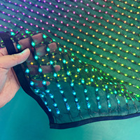 Écran LED en maille, façade média, rideau d'affichage flexible, étanche IP65, adressable DMX512, pour la décoration de bâtiments, d'hôtels et de scènes