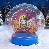 Globe à neige gonflable d'Halloween, maison à bulles, 10 pieds, 13 pieds, décorations gonflables, boule de globe à neige géante de Noël, tente dôme gonflable