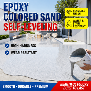 Revêtement de sol en résine époxy auto-nivelante effet marbre sable coloré, résistant à l'usure, protection solaire, plusieurs options de couleurs, direct usine - Product Image 1