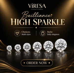 Viresa 3mm-14mm 0.1ct-10ct D VVS Moissanite 100% supera il test del tester per diamanti, taglio brillante rotondo, cuore e freccia, pietre sciolte di moissanite - Product Image 4