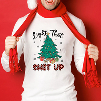 Transfert thermique DTF de haute qualité, best-seller, motif sapin de Noël pour vêtements