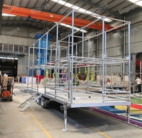 Aire de jeux mobile sur remorque, sur mesure, directement de l'usine, avec structure en acier galvanisé, équipement d'amusement pour location, carnaval, foire, OEM, ODM