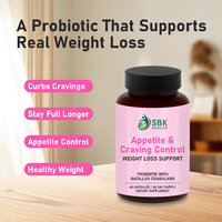 Cápsulas Pure Appetite Craving Control de Marca Privada, Suplemento Quemagrasas para Mejorar la Quema de Grasa con Mezcla Probiótica, 60 Cápsulas