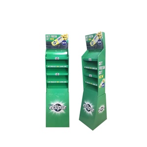 Présentoir de sol en carton ondulé pour supermarché, présentoir de point de vente, emballage en carton, autoportant, taille personnalisable, facile à assembler - Product Image 2