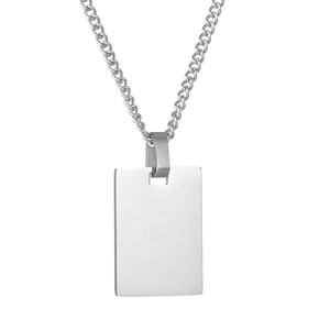 สร้อยคอชื่อจี้รูปทรงเรขาคณิตรูปสี่เหลี่ยมจัตุรัสชื่อภาพสแตนเลสชุบทองของขวัญส่วนบุคคล2010ผู้หญิงผู้ชาย Uionen - Product Image 2