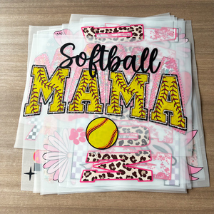 Softball Béisbol Fútbol Mama Sport Mom Touchdown Season My Heart Is on That Field Día DE LA MADRE DTF Transferencia de calor para camisetas - Product Image 1