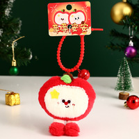 Großhandel Niedlicher Einzigartiger Weihnachts-Plüsch-Apfel-Schlüsselanhänger, Weicher Gefüllter Weihnachts-Atmosphären-Anhänger, Kleines Geschenk für Kinder