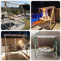 Chaise suspendue d'extérieur en osier pour deux personnes, idéale pour jardin et patio – Meilleure vente