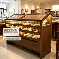 Vitrine à bijoux éco-responsable éclairée par LED, dimensions personnalisables, construction durable, finition de haute qualité pour les magasins de détail