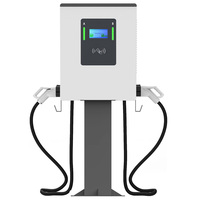 Chargeur rapide commercial EV DC chargeur de voiture électrique CCS2 GB/T nouveau DC 40kw 64A 2 pistolets chargeur Station OCPP 40kw puissance de sortie