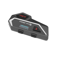 Nouvel Intercom Groupe 6 Motards LCD Flash pour Casque Moto – Casque Audio Portable Mains Libres pour Communication Cycliste avec FM