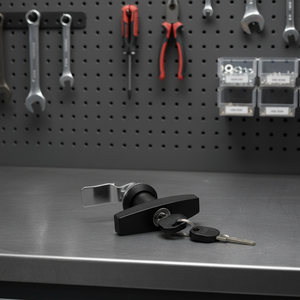 Ensemble de serrures de boîte à outils de camion en alliage de zinc haute sécurité, facile à utiliser, avec poignée en T et clé rotative, poignées de porte - Product Image 4