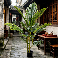 Großhandel Hochzeitsdekoration Künstliche Areca-Palme Plastik-Kunstpflanzen Dekorationen für Zuhause Restaurant Büro