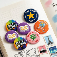 Penjualan Panas Pin Tombol Kartun Grosir, Cetak Kosong, Logam Paduan Seng, Lencana Kerajinan, Logo Kustom, Lencana Tombol Kosong 38 mm untuk Tas
