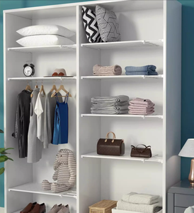 Mixwars Armadio Multifunzione <span class=keywords><strong>in</strong></span> <span class=keywords><strong>Plastica</strong></span> per Vestiti e Cappelli, Montaggio a Parete, Pannello Divisorio e Guardaroba - Product Image 5