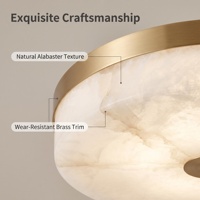 Plafonnier LED encastré en albâtre naturel, style moderne et minimaliste, lampe d'intérieur, fabrication OEM sur mesure, directement de l'usine, pour salon