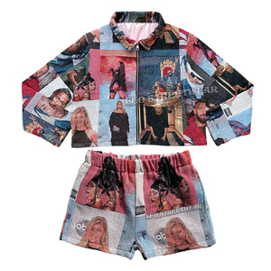 Moq 1PC Tùy Chỉnh Tấm Thảm Áo Khoác Của Phụ Nữ Máy Bay Ném Bom Crop Top Zip Lên Lần Lượt Xuống Cổ Áo Hip Hop Đường Phố Cộng Với Kích Thước Satin Áo Khoác Cho Phụ Nữ - Product Image 6