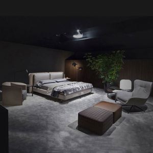 Italian Style Double Modern Designer Leather <b>Bed</b> <b>Frame</b> Durable Custom King/<b>Queen</b> <b>Size</b> Hotel Bedroom Living Room Furniture - Product Image 3