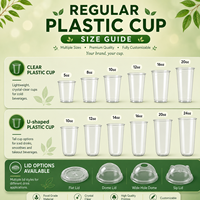 Gobelets à café en plastique PP rigide jetables écologiques de 16 oz avec couvercles en dôme pour les boissons et le thé à bulles Boba, avec logo personnalisé