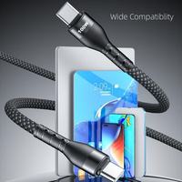 Câble USB-C Magnétique PD 240W 6A Charge Rapide Conducteur en Cuivre Pur Tressé en Nylon Anti-Nœuds pour iPhone 17//Macbook