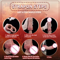 Jouets sexuels réalistes pour hommes, extenseur de pénis, anneau vibrant pour pénis, anneau élastique pour pénis à télécommande pour agrandir le pénis pour hommes et couples