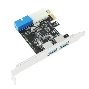 USB 3.0 PCI-E بطاقة توسع محول 2 ميناء USB3.0 محور الداخلية 19pin 19 دبوس رأس USB 3 PCI محول بي سي اي اكسبرس بطاقة