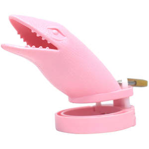 Dispositivo di Castità Maschile in Plastica a Tema Squalo e Dinosauro, Ispirato agli Animali, Marca OEM - Product Image 1