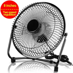 6 "grand ventilateur USB ordinateur portable étudiant Mini petit ventilateur silencieux ventilateur électrique en métal pour bureau de dortoir