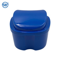 Boîte de rangement pour prothèses dentaires en plastique SJ, boîte de nettoyage pour appareils orthodontiques, boîte de rangement pour protège-dents avec filtre, multicolore