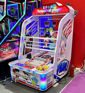 Sang trọng dành cho người lớn chụp máy lớn trong nhà Arcade thiết bị trẻ em của trò chơi bóng rổ Máy gấp LCD đồng xu Tiếng Anh kim loại - Product Image 1