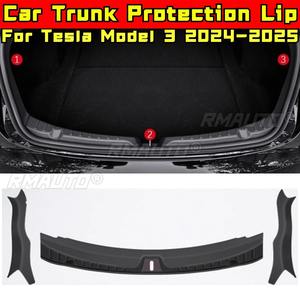 Protection de coffre de voiture, bande décorative de hayon, pièces de style pour hayon de voiture, accessoires automobiles pour Tesla Model 3 2024-2025 - Product Image 2