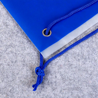 Sac de rangement en PE - Pochette publicitaire pliable à cordon - Pochette de sac à dos en plastique double couche - Logo personnalisé