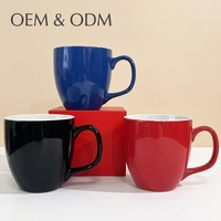 Mug en céramique personnalisé à grande capacité, gravure laser, glaçure colorée, pour café, lait, petit-déjeuner, 16 oz, avec logo pour cadeaux promotionnels