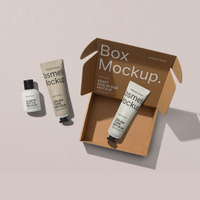 Boîte en papier kraft pour coffret de soins de la peau personnalisé avec logo personnalisé, boîte d'expédition postale en carton ondulé