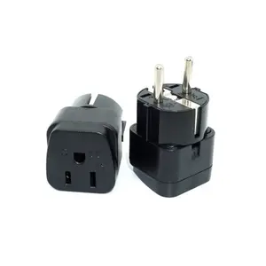US to EU Plug Adapter American to European travel converter conversion plug with two round pins France, Germany, South Korea
