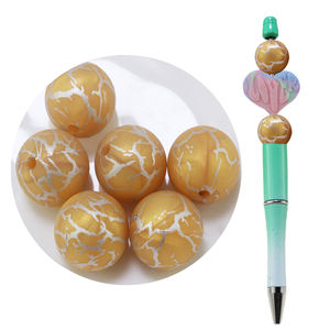 New Arrival Marble Color Printed <strong>Beads</strong> Printing Silicon Round <strong>Beads</strong> for Pens Lanyard 15mm <strong>Silicone</strong> <strong>Beads</strong> Print <strong>Wholesale</strong> - Product Image 3