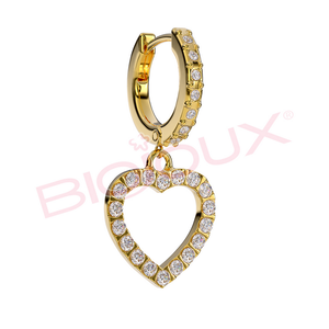 Pendientes de tuerca hipoalergénicos Bali para mujer Cristales blancos GPEarrings - Product Image 1