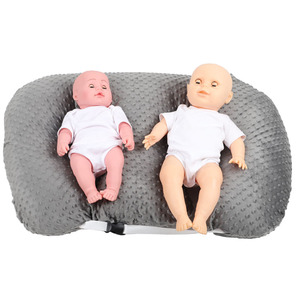 Stock Solid Color Baby <strong>Twins</strong> <strong>Pillow</strong> Tummy Time Nursing <strong>Pillow</strong> <strong>Feeding</strong> <strong>Pillow</strong> With Breathable Comfortable Pillowcase - Product Image 4